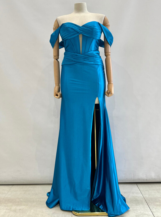 Vestido Seda Sirena Mangas Curvy