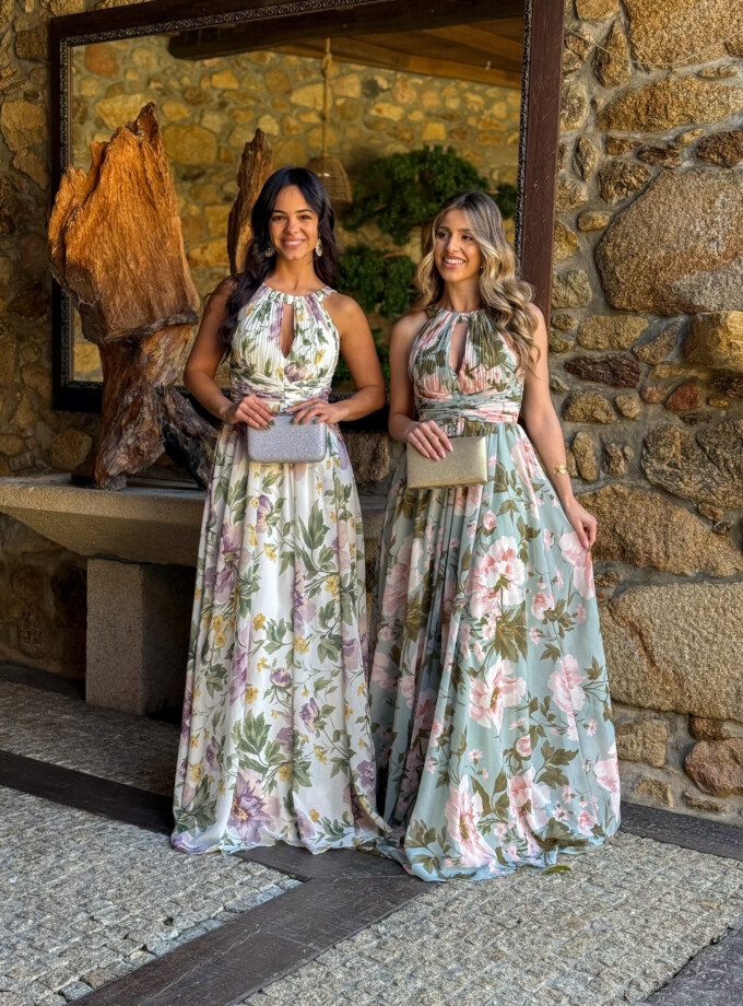 Vestido Halter Estampado