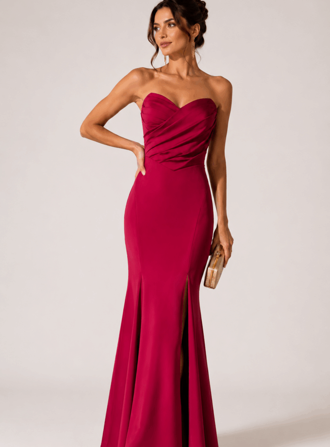 Vestido Sirena Palabra Honor Corazón