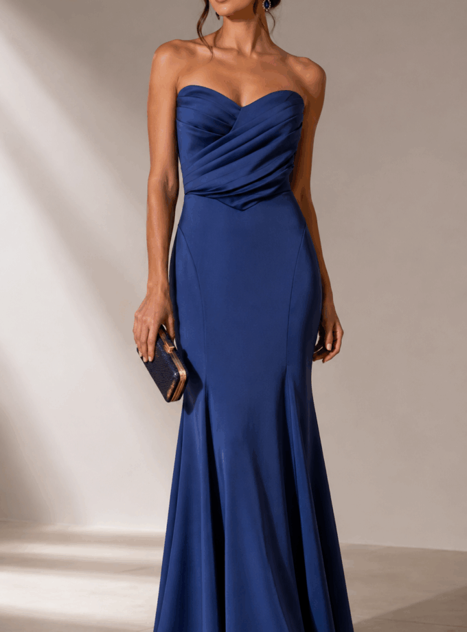 Vestido Sirena Palabra Honor Corazón