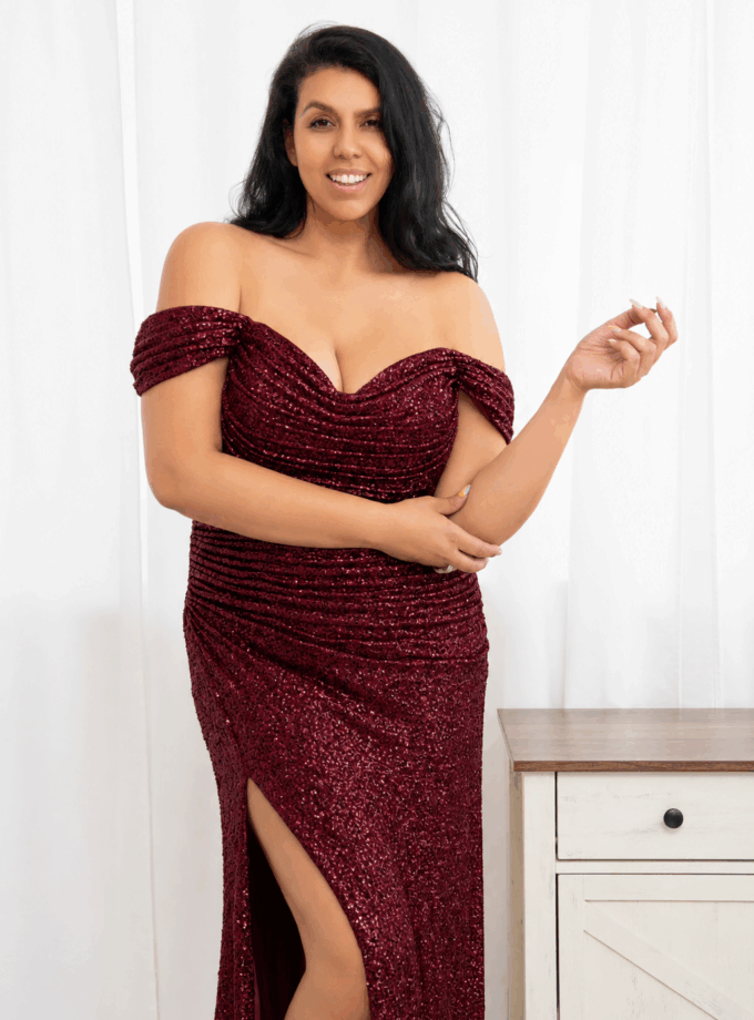 Vestido Sirena Lentejuelas Curvy