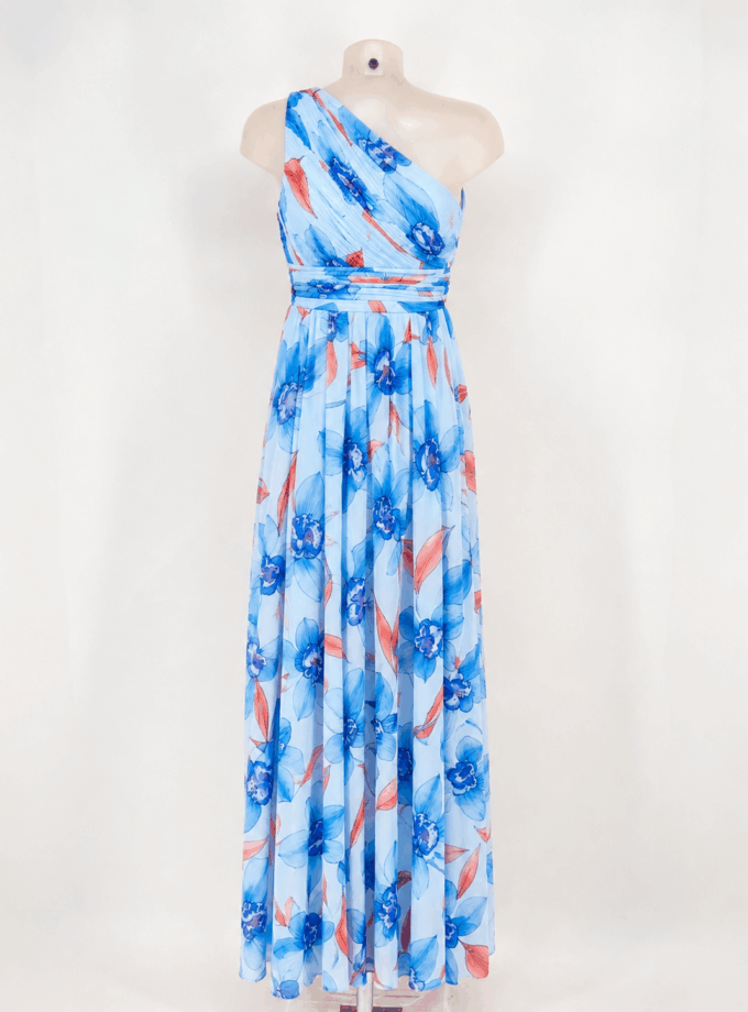 Vestido Asimétrico Gasa Floral