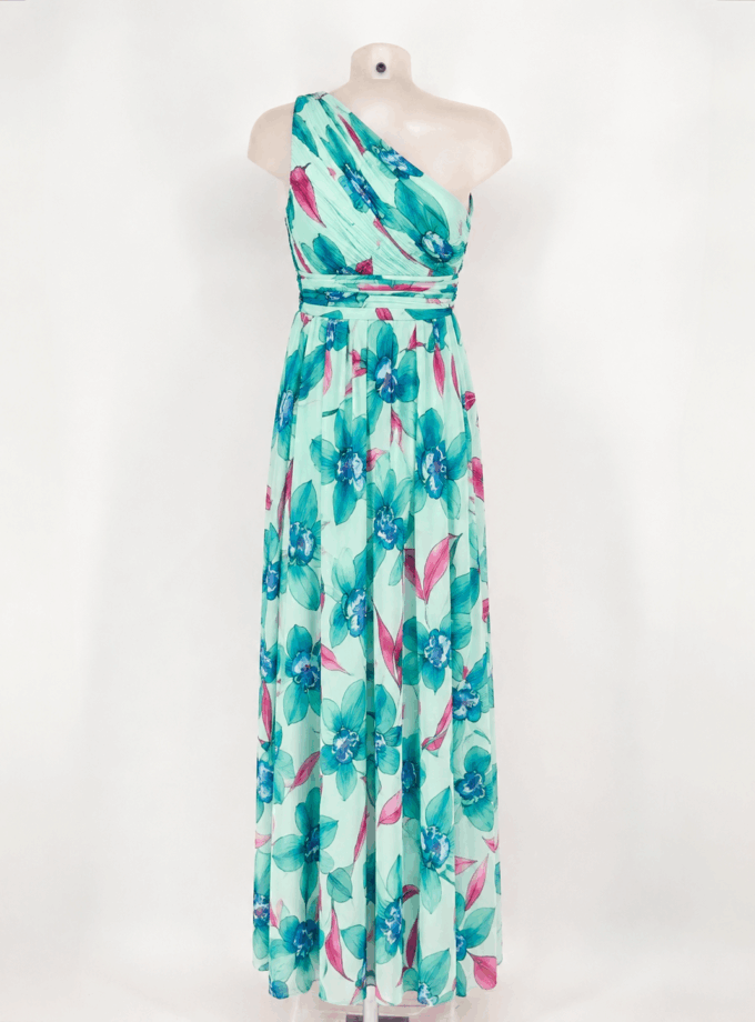 Vestido Asimétrico Gasa Floral