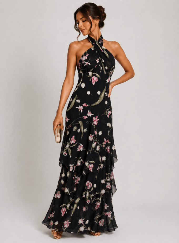 Vestido Floral Volantes