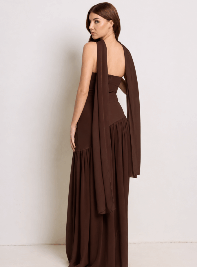 Vestido Sirena Falda Gasa