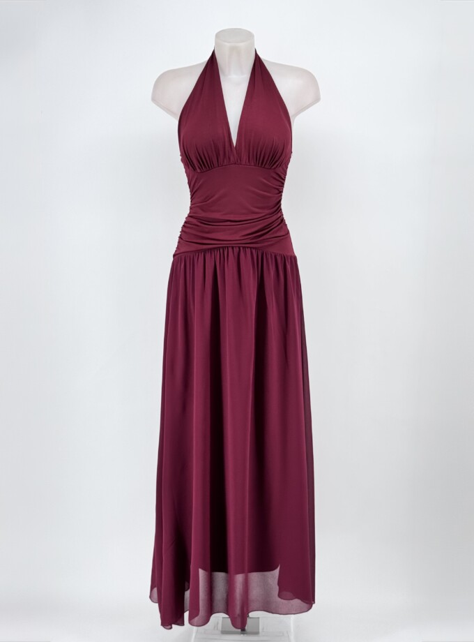 Vestido Falda Gasa Escote