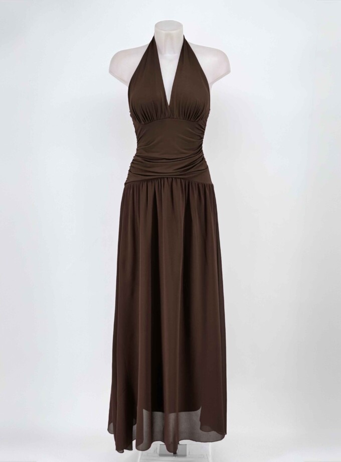 Vestido Falda Gasa Escote