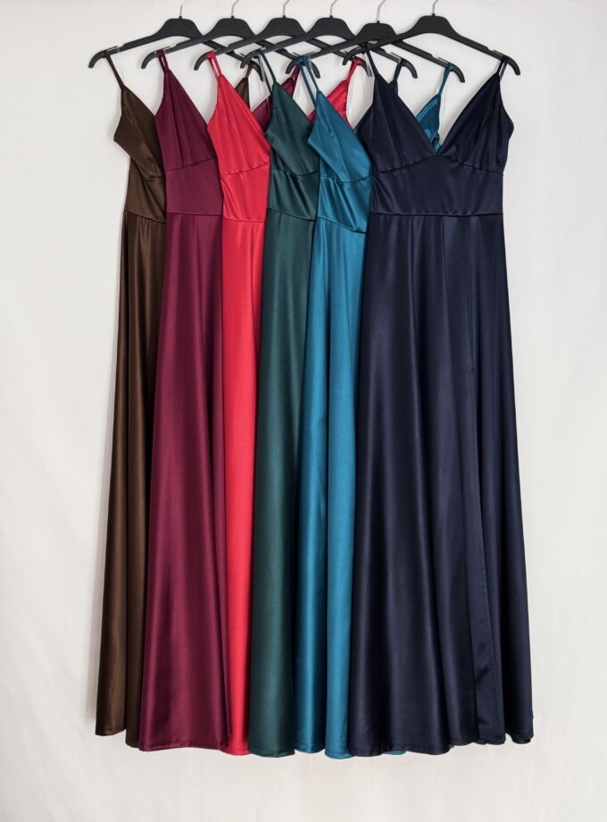 Vestido Seda Falda Amplia