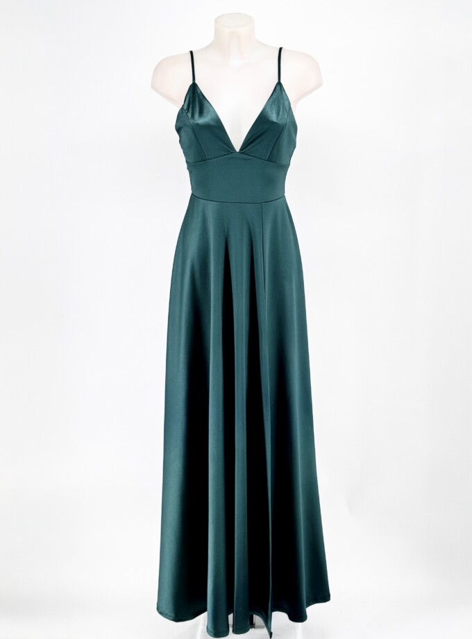 Vestido Seda Falda Amplia