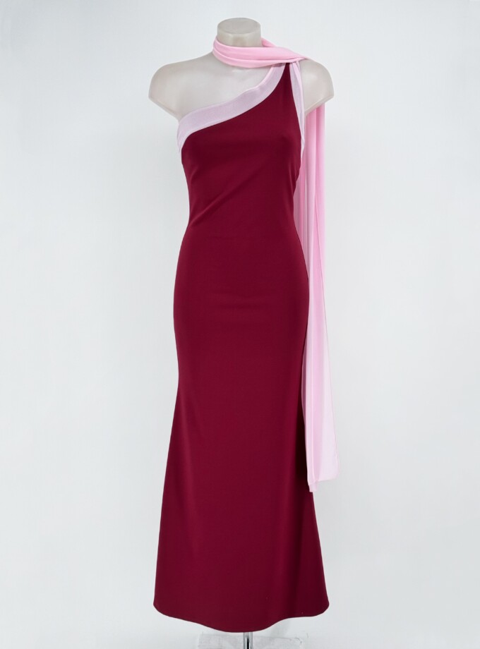 Vestido Asimétrico Bicolor