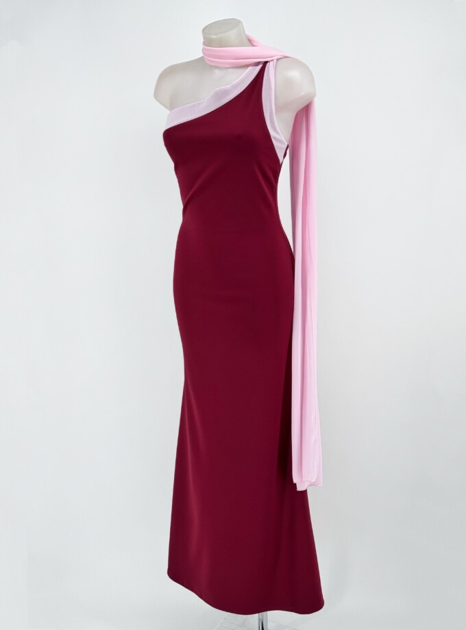 Vestido Asimétrico Bicolor