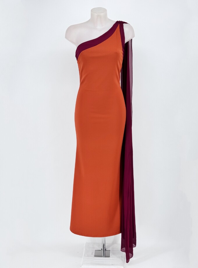 Vestido Asimétrico Bicolor