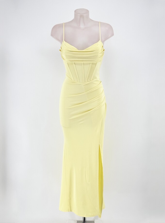 Vestido Seda Varillas