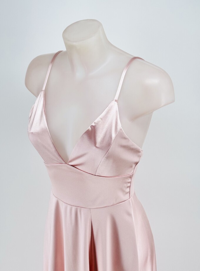 Vestido Seda Falda Amplia