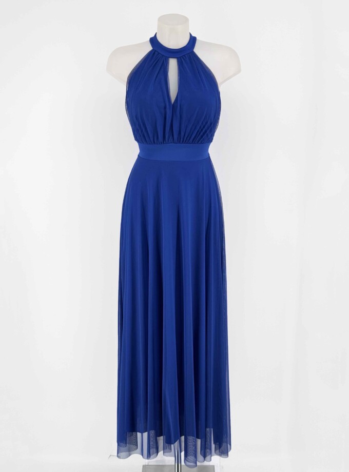 Vestido Tul Halter Largo