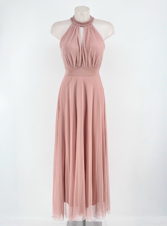 Vestido Tul Halter Largo