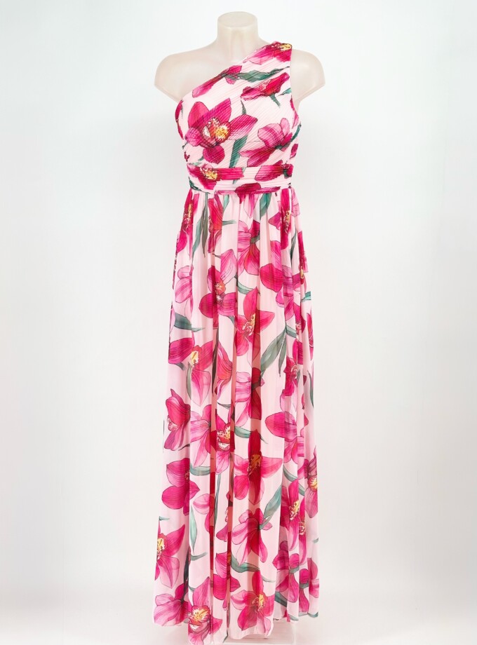 Vestido Asimétrico Gasa Floral