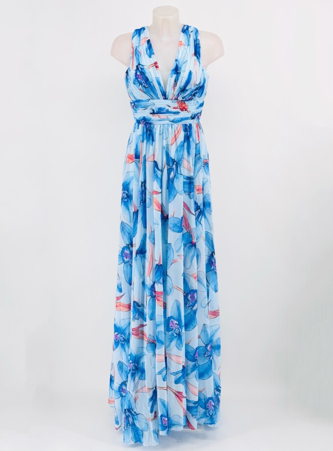 Vestido Escote Gasa Floral