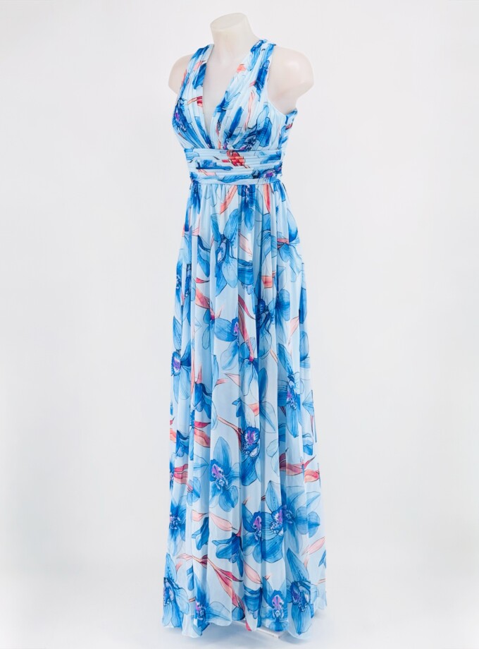 Vestido Escote Gasa Floral
