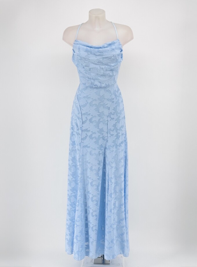 Vestido Cascada Textura Floral