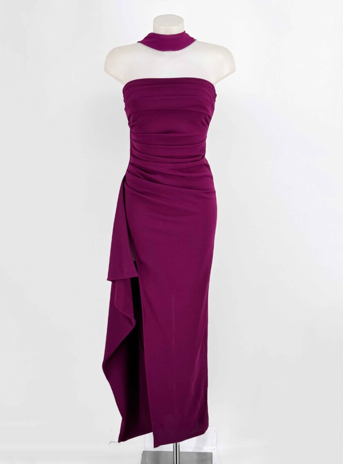 Vestido Yakarta Palabra Honor Volante