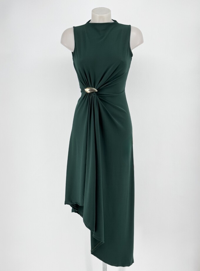 Vestido Asimétrico Frunce Cintura Gota