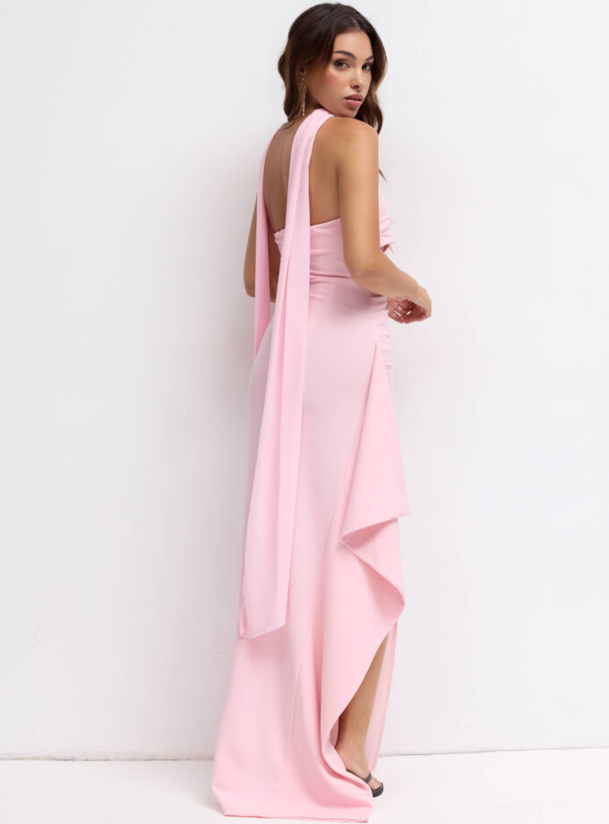 Vestido Yakarta Palabra Honor Volante
