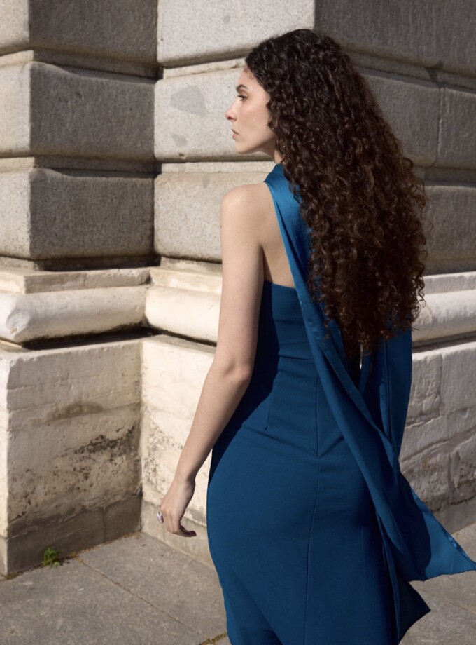 Vestido Yakarta Palabra Honor Volante