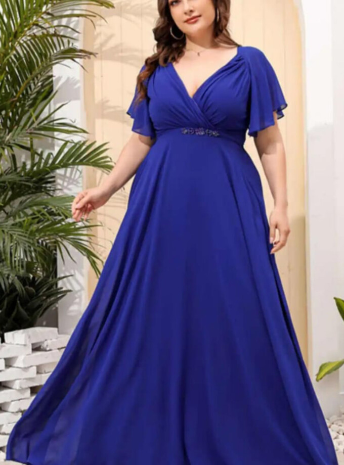 Vestido Manga Corta Aplique Curvy