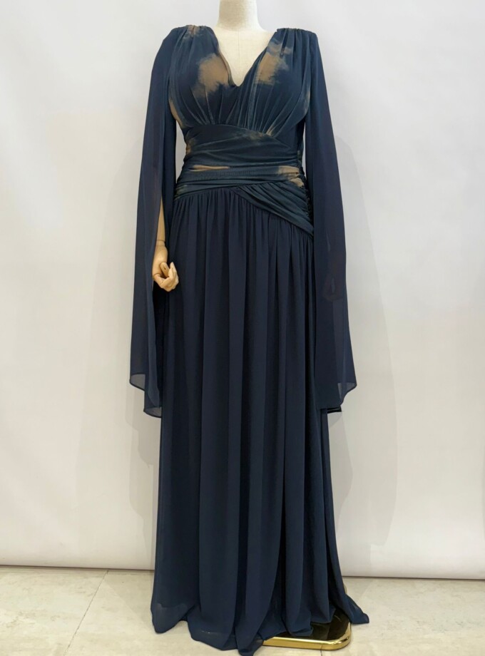 Vestido Torso Estampado Mangas Curvy