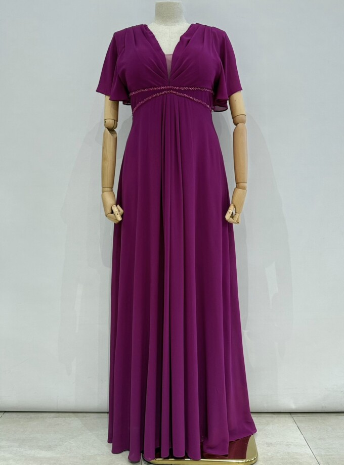 Vestido Manga Corta Brillo Cintura Curvy