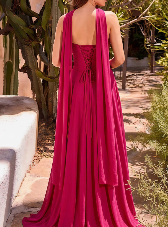 Vestido Corsé Falda Chal