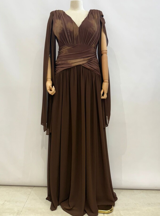 Vestido Torso Estampado Mangas Curvy