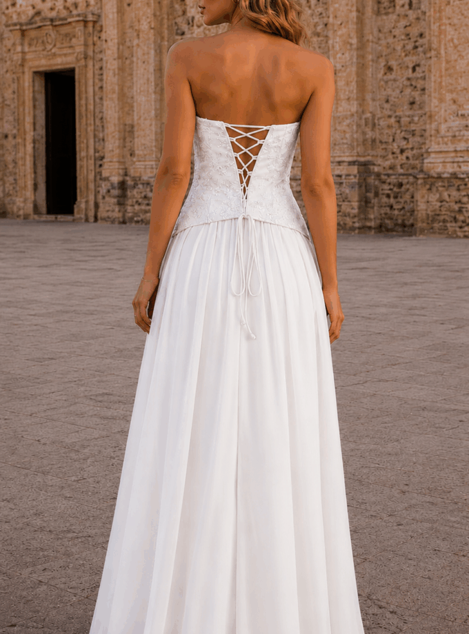 Vestido Corsé Textura Novia