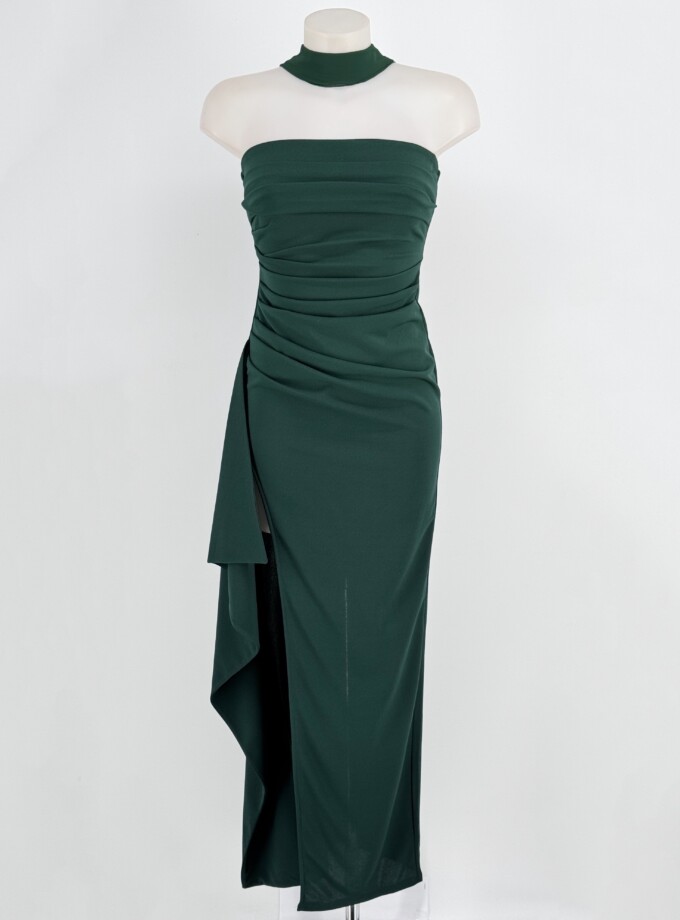 Vestido Yakarta Palabra Honor Volante