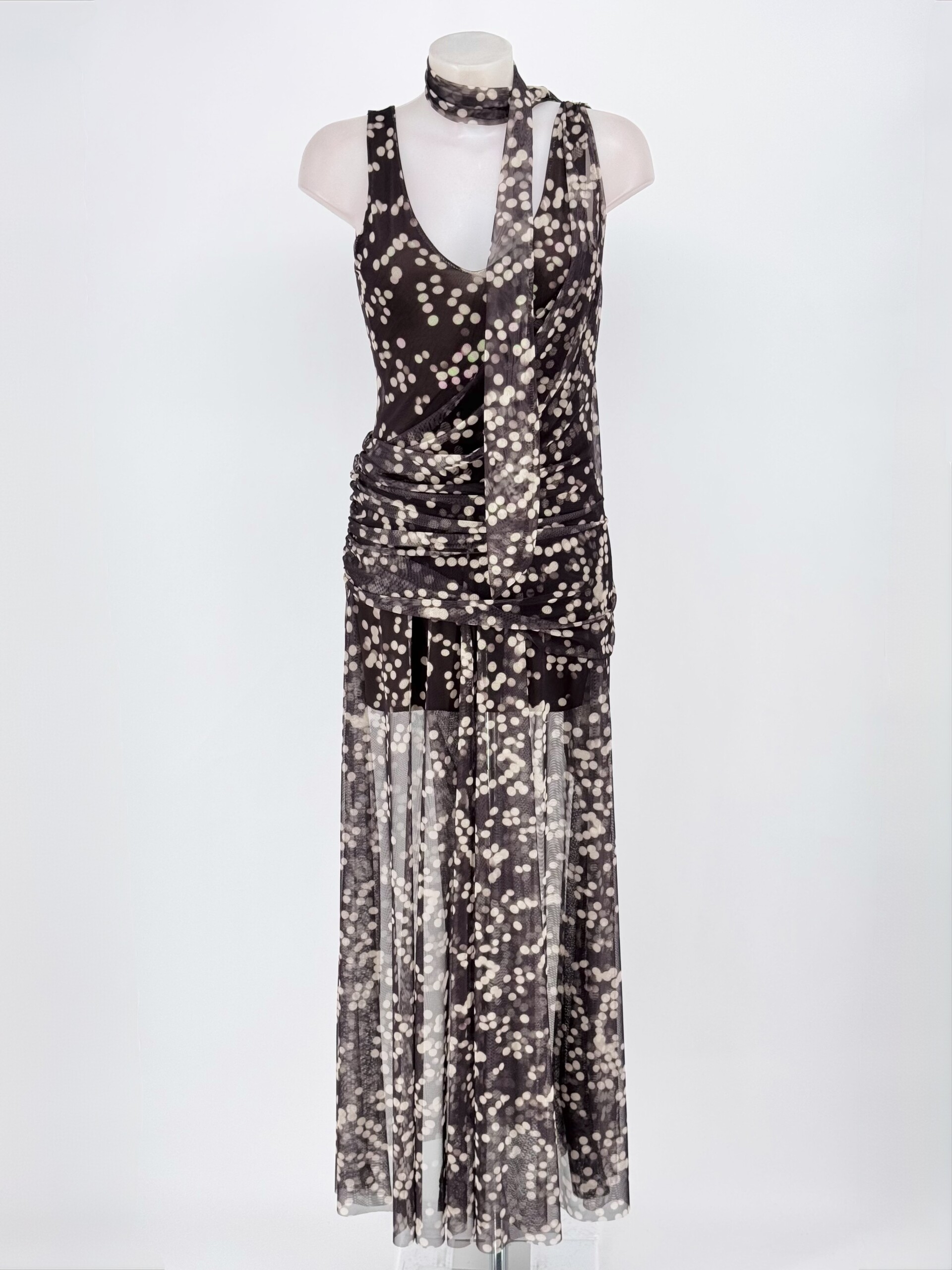 Vestido Tul Largo Lunares - Imagen 7