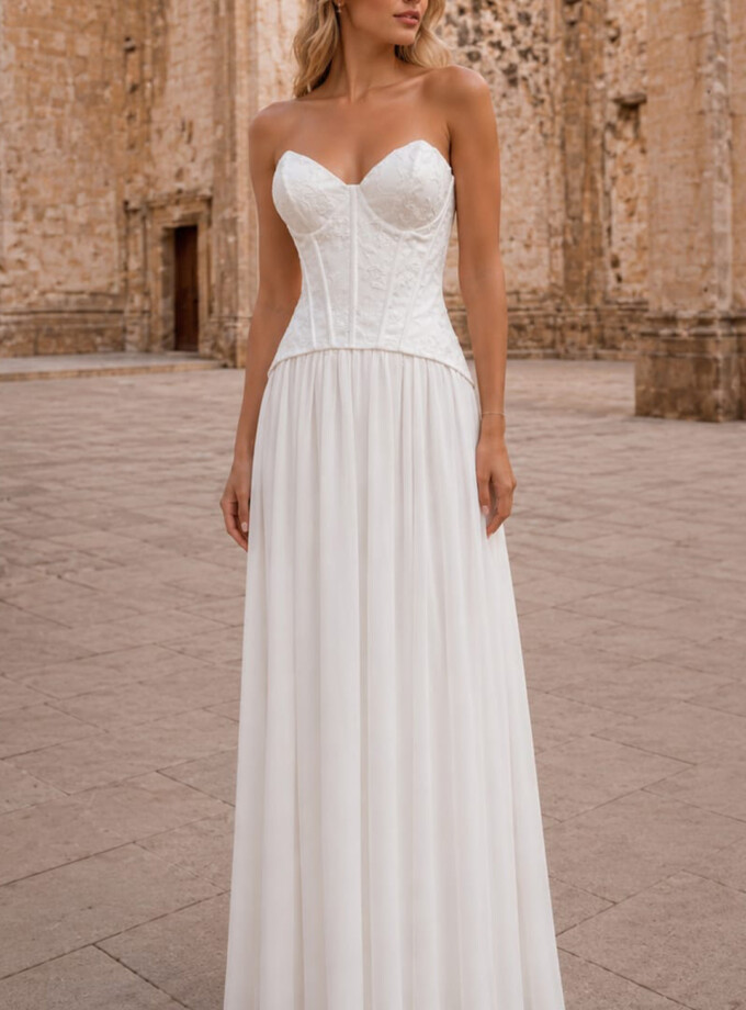 Vestido Corsé Textura Novia