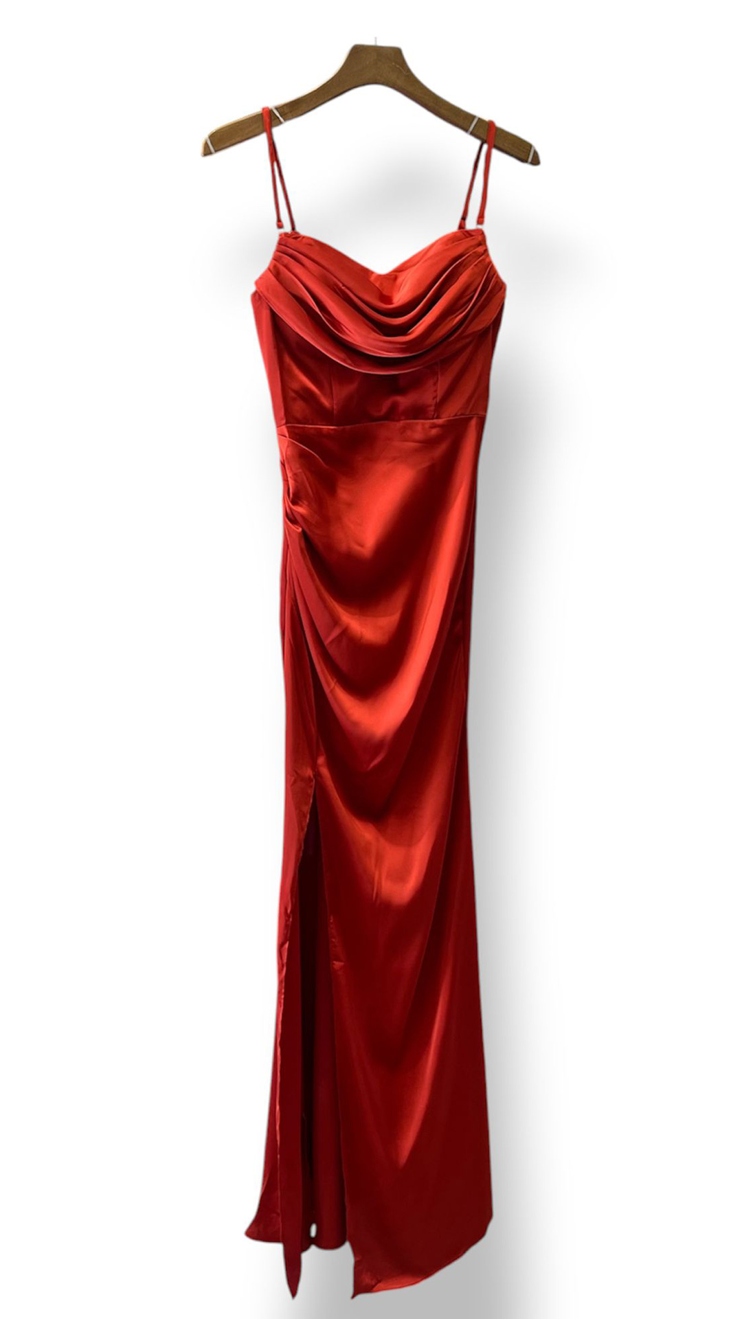 Vestido Seda Cascada Espalda Cruzada - Imagen 5