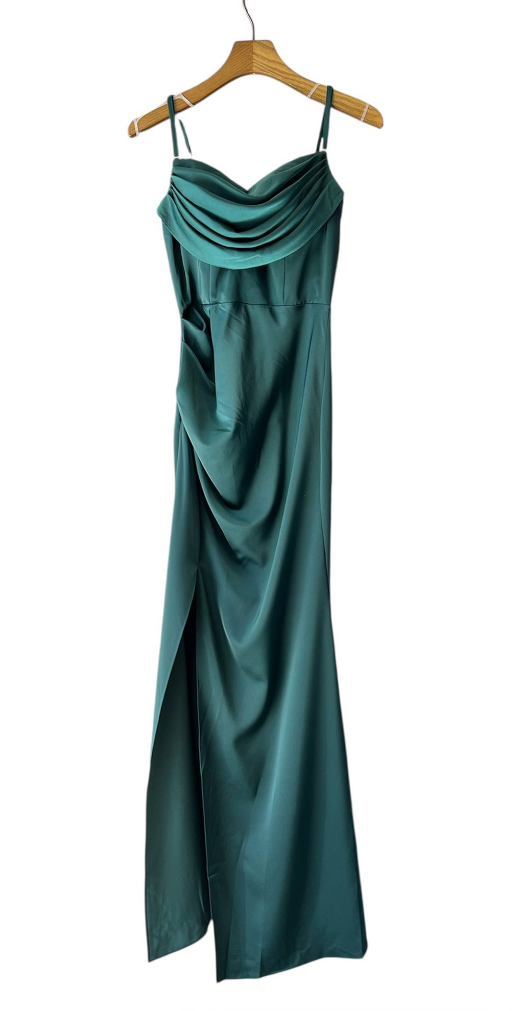 Vestido Seda Cascada Espalda Cruzada - Imagen 8