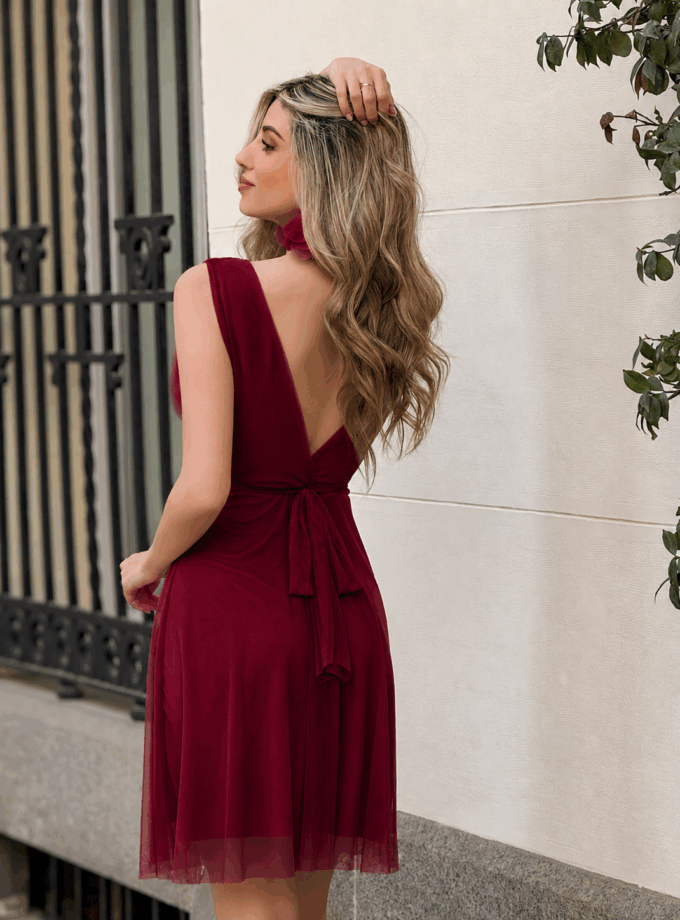 Vestido Tul Basic Corto