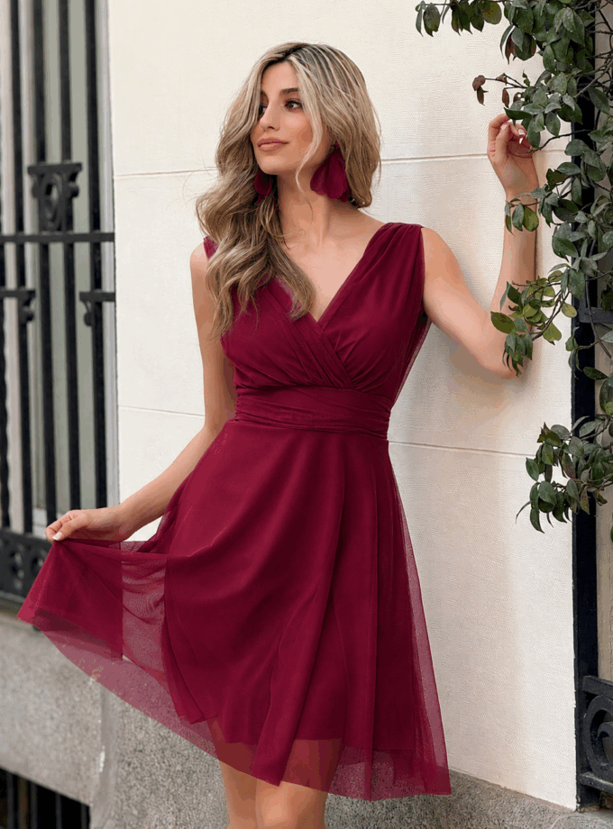 Vestido Tul Basic Corto