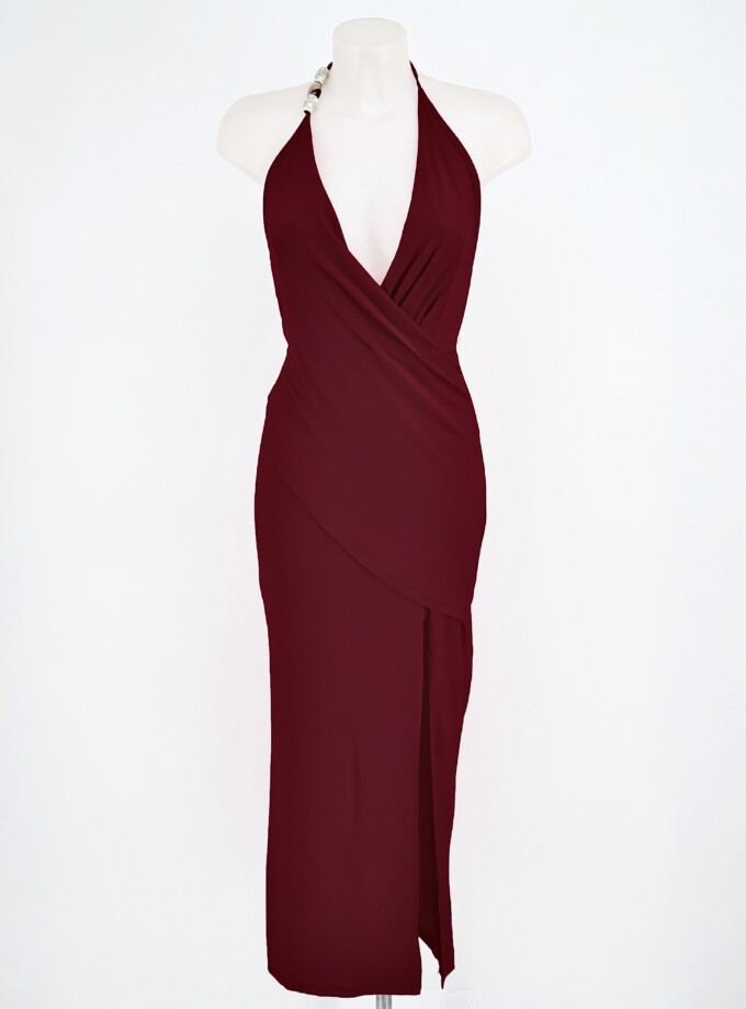 Vestido Escote Bolitas