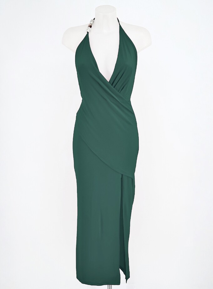 Vestido Escote Bolitas