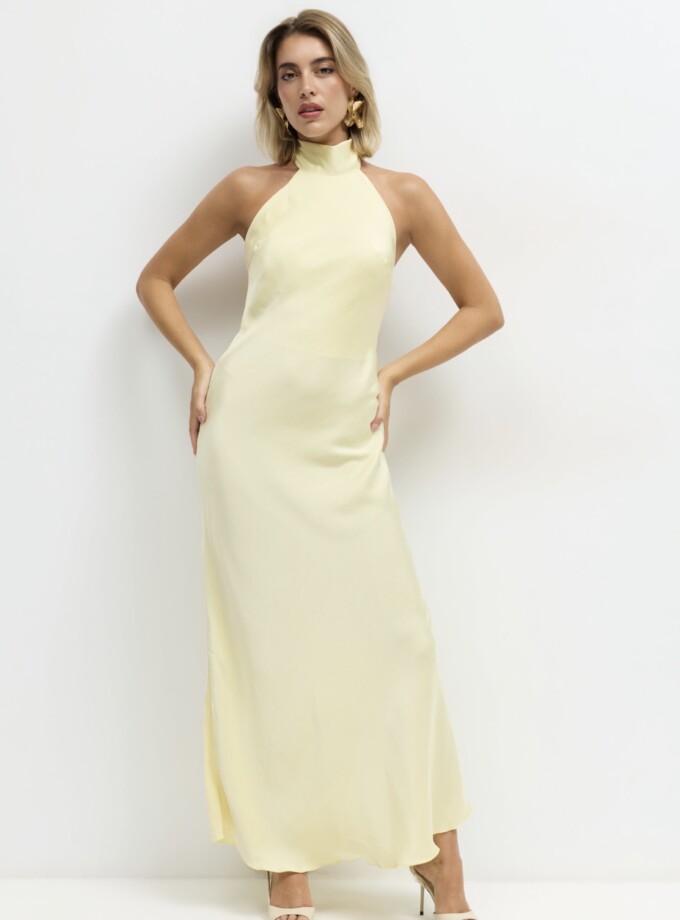 Vestido Halter Seda