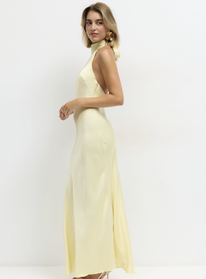 Vestido Halter Seda