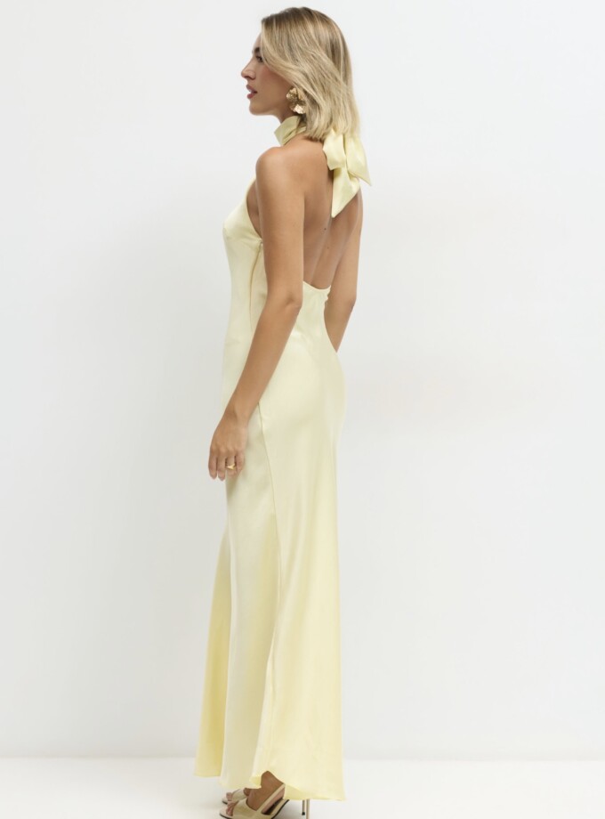 Vestido Halter Seda