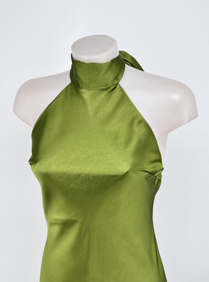 Vestido Halter Seda