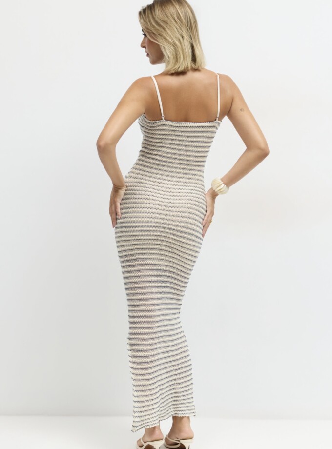 Vestido Sunset Rayas Escote Nudo