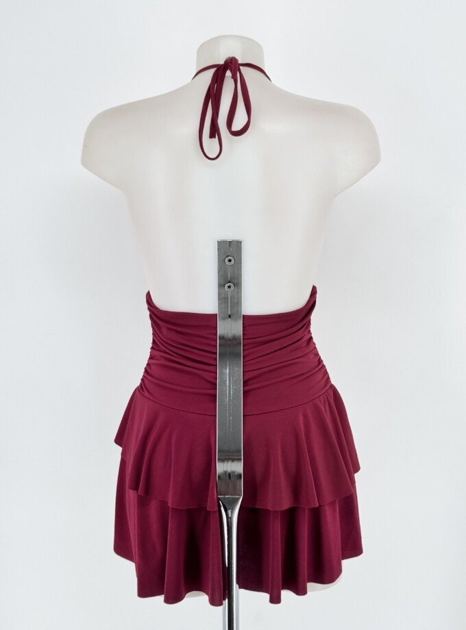 Vestido Corto Volantes Escote
