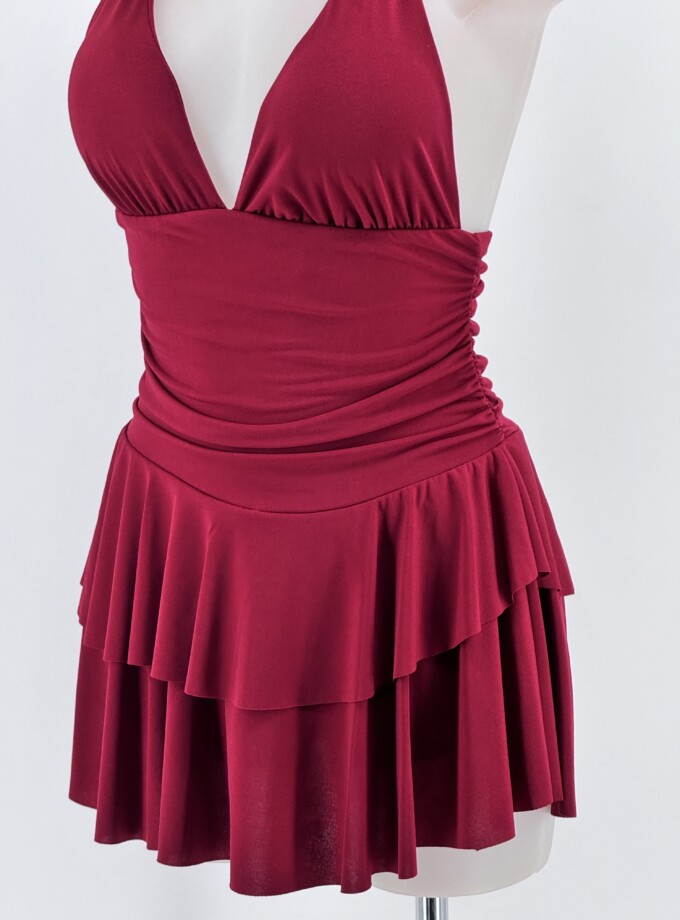 Vestido Corto Volantes Escote